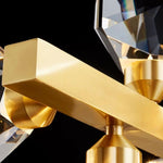 Angle Faceted Crystal Linear Chandelier