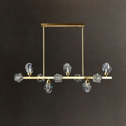 Angle Faceted Crystal Linear Chandelier