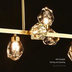 Angle Faceted Crystal Linear Chandelier