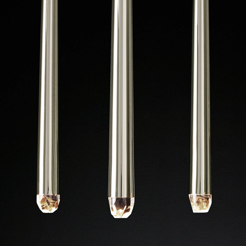 Aquitaine Faceted Cluster Linear Chandelier 60"