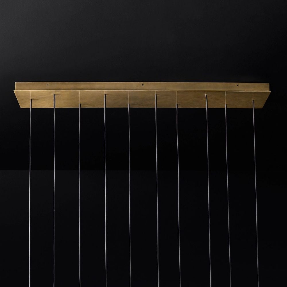 Aquitaine Faceted Cluster Linear Chandelier 48"