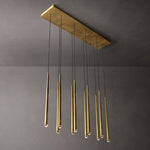 Aquitaine Faceted Cluster Linear Chandelier 72"