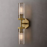 Lambert Hexagonal Glass Double Wall Sconce