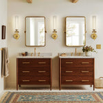 Lambert Hexagonal Glass Double Wall Sconce