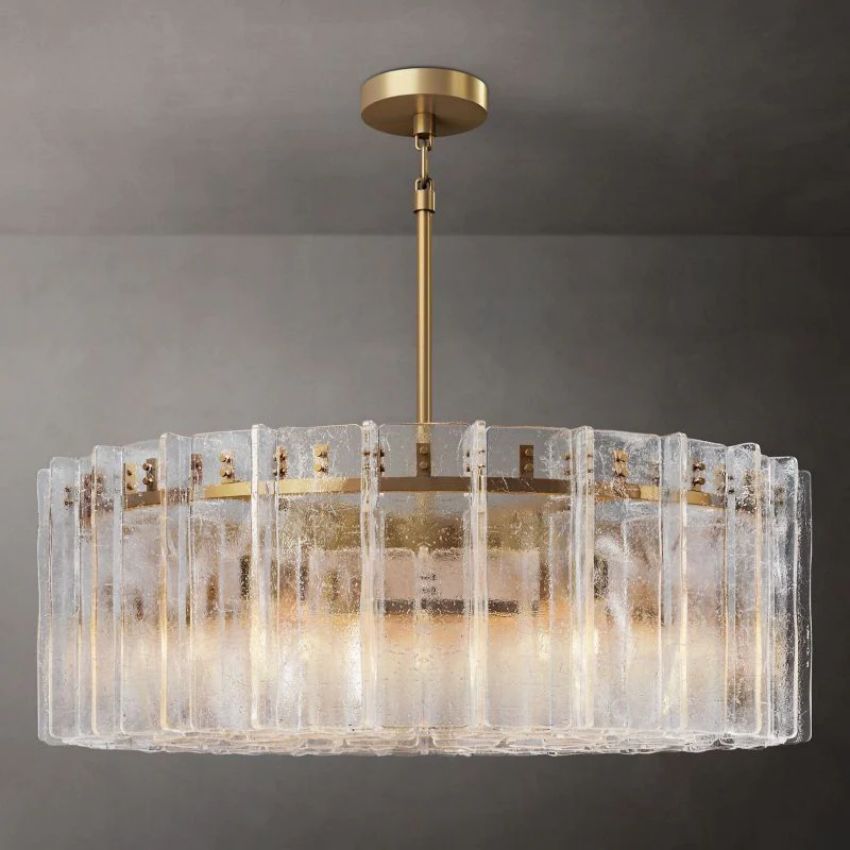 Lattice Module Glass Round Chandelier 60"