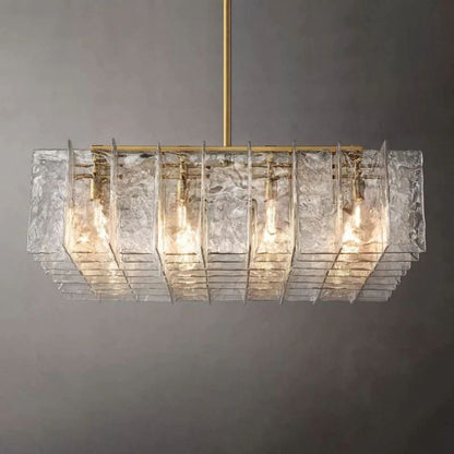 Lattice Module Glass Square Chandelier 49"
