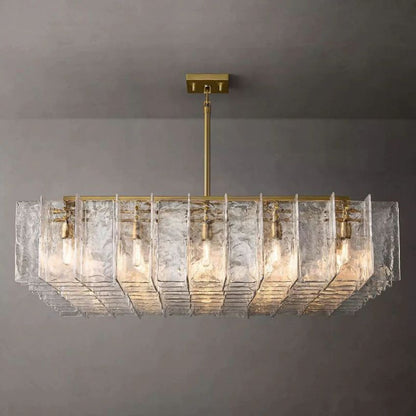 Lattice Module Glass Square Chandelier 60"
