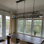 Harlow Faceted Crystal Rectangle Chandelier 54"