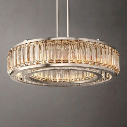 Maurier Angular Layers Round Chandelier 37"