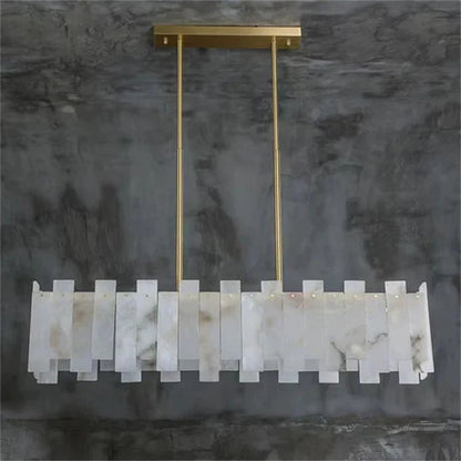 Alabaster Acropolis Modern Linear Chandelier
