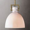 Machinist Milk Glass Cloche Pendant Light
