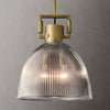 Machinist Prismatic Glass Pendant Light