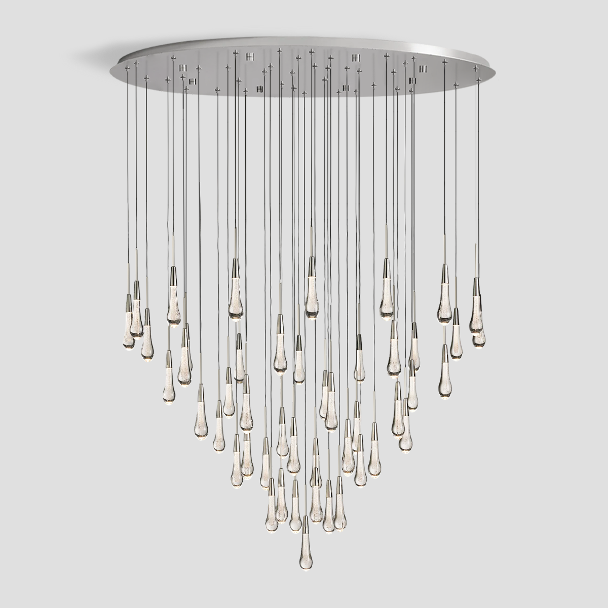Soltaire Raindrop Glass Round Chandelier