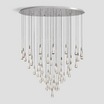Soltaire Raindrop Glass Round Chandelier