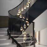 Angle Faceted Crystal Multi-Lights Cascade Chandelier