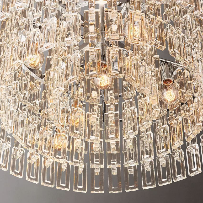 Marignan Modern Crystal Tiered Round Chandelier 36"