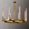 Cannele Ribbed Glass Round Chandelier 36"
