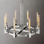 Cannele Ribbed Glass Round Chandelier 36"