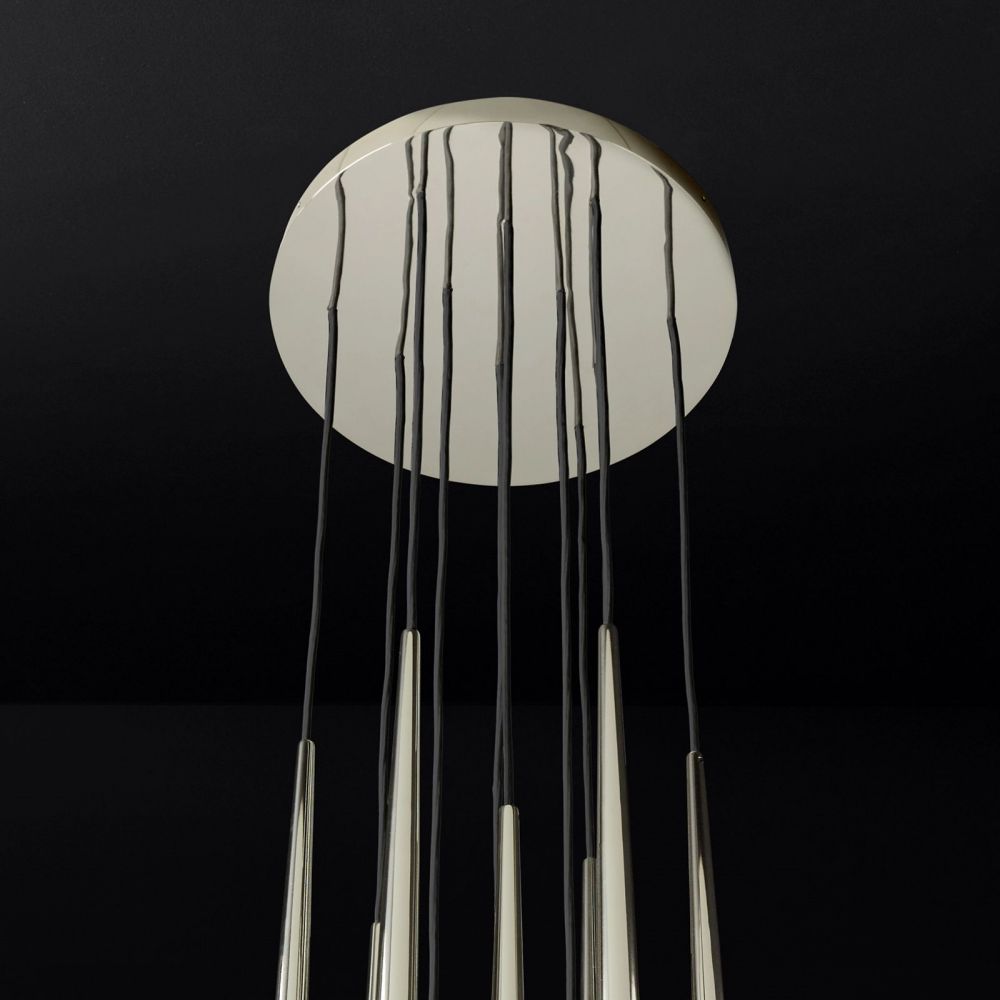 Aquitaine Faceted Cluster Round Chandelier 30"