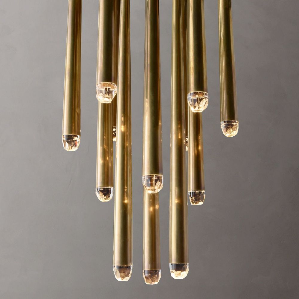 Aquitaine Faceted Cluster Round Chandelier 18"