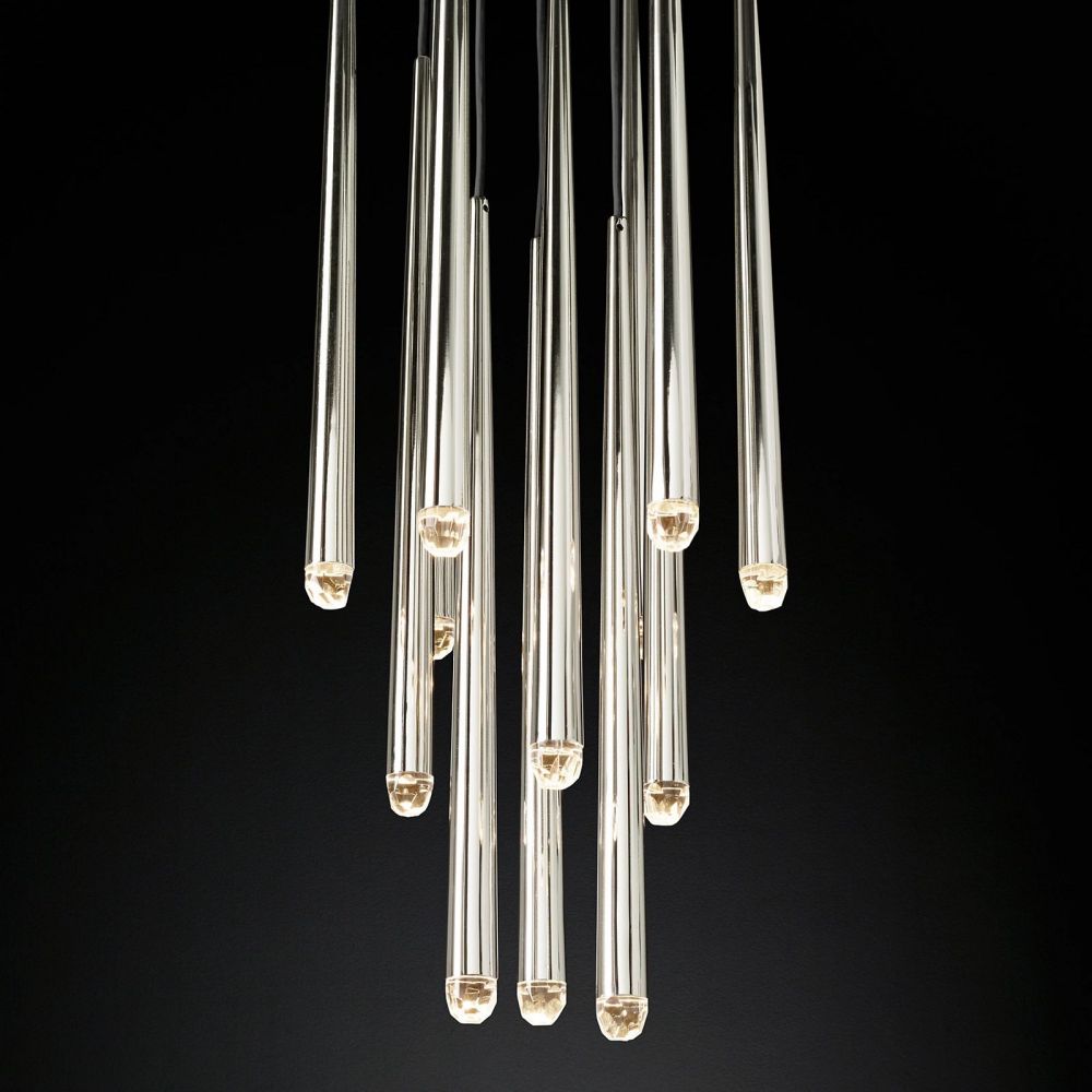 Aquitaine Faceted Cluster Round Chandelier 24"