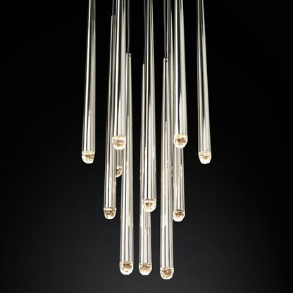Aquitaine Faceted Cluster Round Chandelier 30"