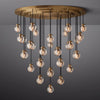 Pearl Carved Inciso Round Chandelier 48"