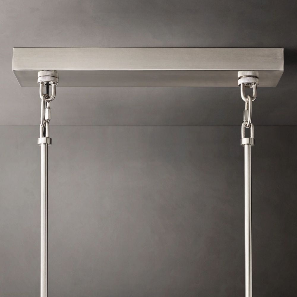 Sirene Draped Glass Rectangle Chandelier 77"
