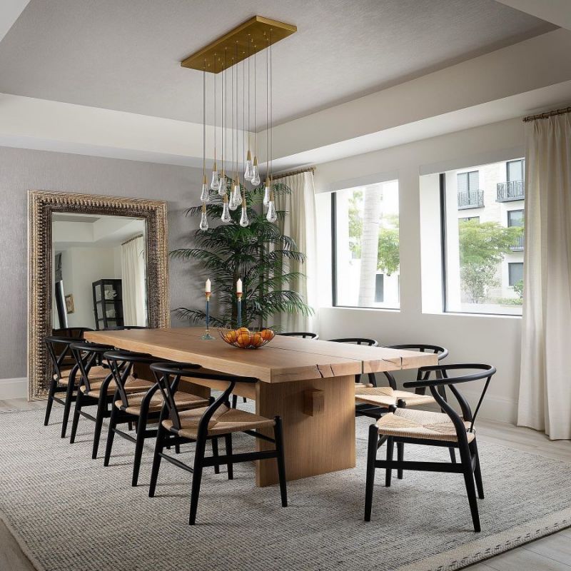 Soltaire Raindrop Glass Linear Chandelier