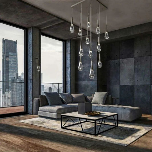 Water Drop Liquid Square Chandelier