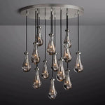 Rain Aura Glass Round Chandelier 36"