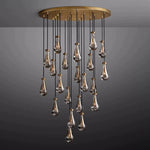 Rain Aura Glass Round Chandelier 47"