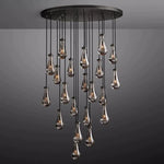Rain Aura Glass Round Chandelier 47"