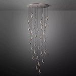 Rain Aura Glass Round Chandelier 60"
