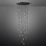 Rain Aura Glass Round Chandelier 60"