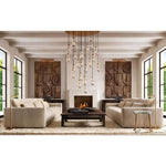 Rain Aura Glass Round Chandelier 60"