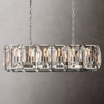 Harlow Faceted Crystal Rectangle Chandelier 42"