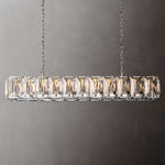 Harlow Faceted Crystal Rectangle Chandelier 74"
