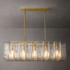 Lattice Module Glass Rectangular Chandelier 49"