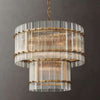 San Marco Vintage Glass Two-Tier Round Chandelier 22"