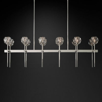 Boule De Radiant Crystal Double Linear Chandelier 60"
