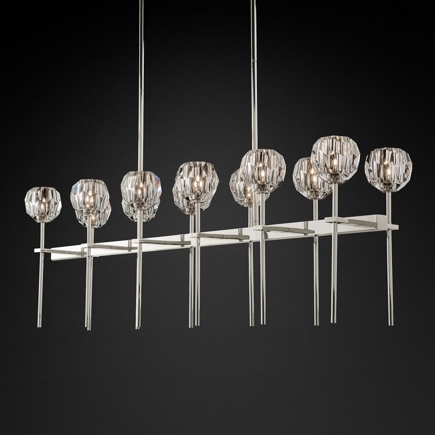 Boule De Radiant Crystal Double Linear Chandelier 60"