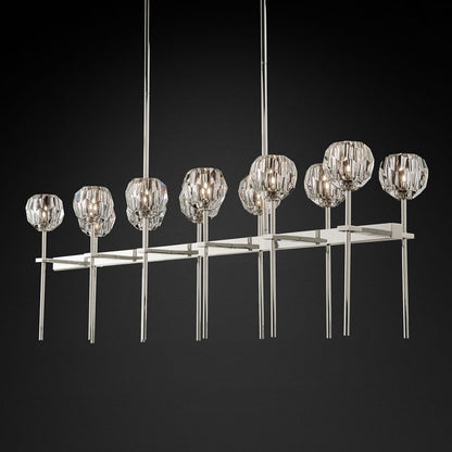 Boule De Radiant Crystal Double Linear Chandelier 60"