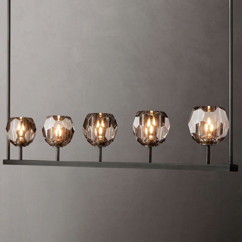 Boule De Radiant Crystal Linear Chandelier 48"