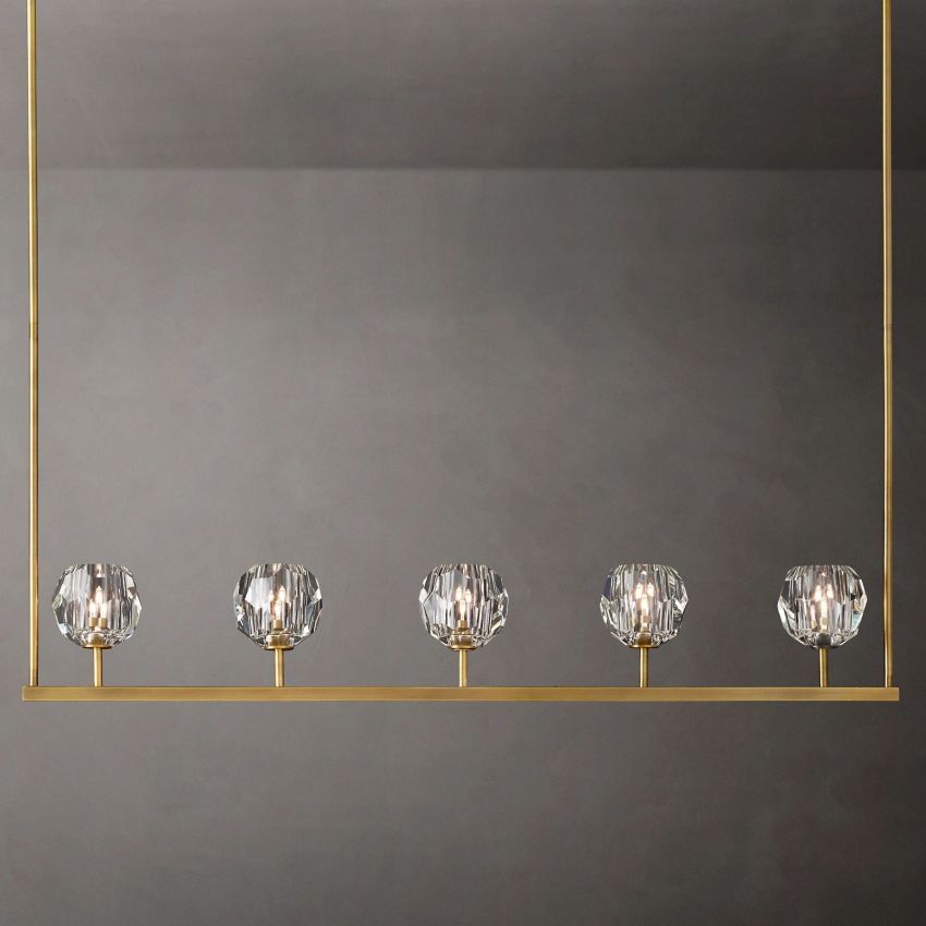 Boule De Radiant Crystal Linear Chandelier 48"