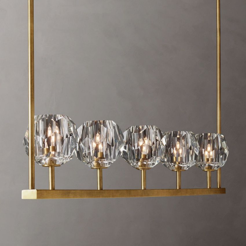 Boule De Radiant Crystal Linear Chandelier 48"
