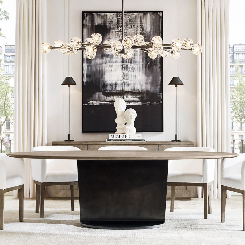 Boule De Radiant Crystal Oval Chandelier 72"