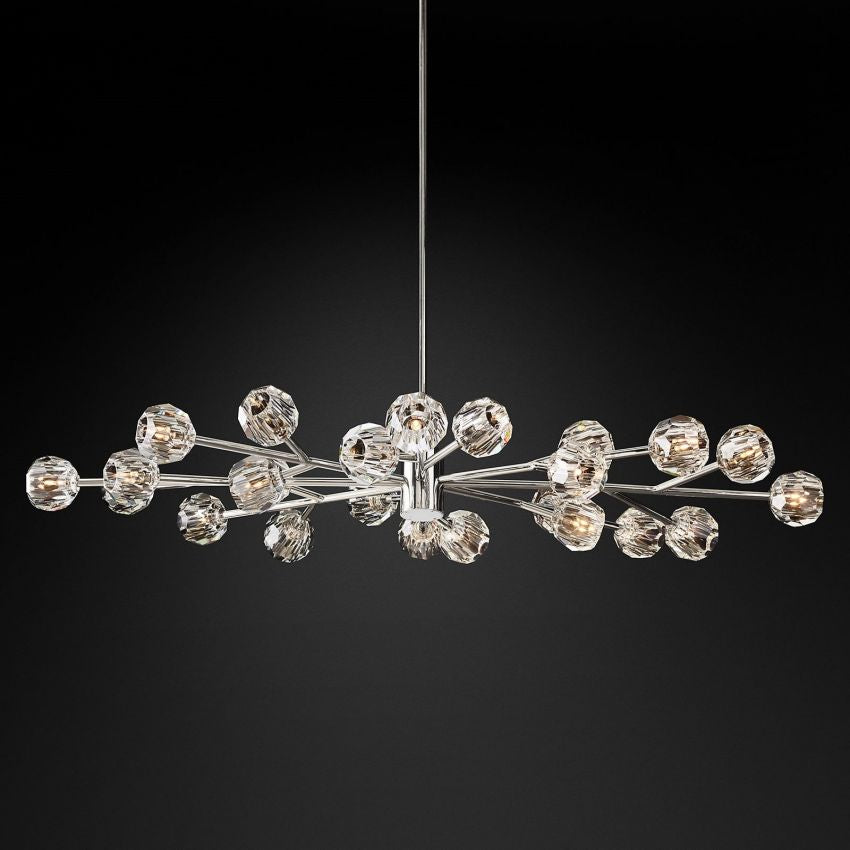Boule De Radiant Crystal Oval Chandelier 72"