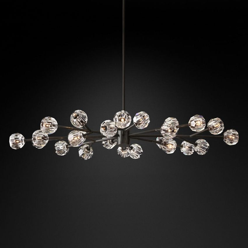 Boule De Radiant Crystal Oval Chandelier 72"