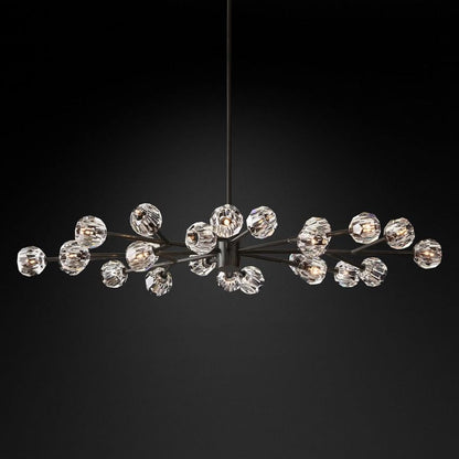Boule De Radiant Crystal Oval Chandelier 72"
